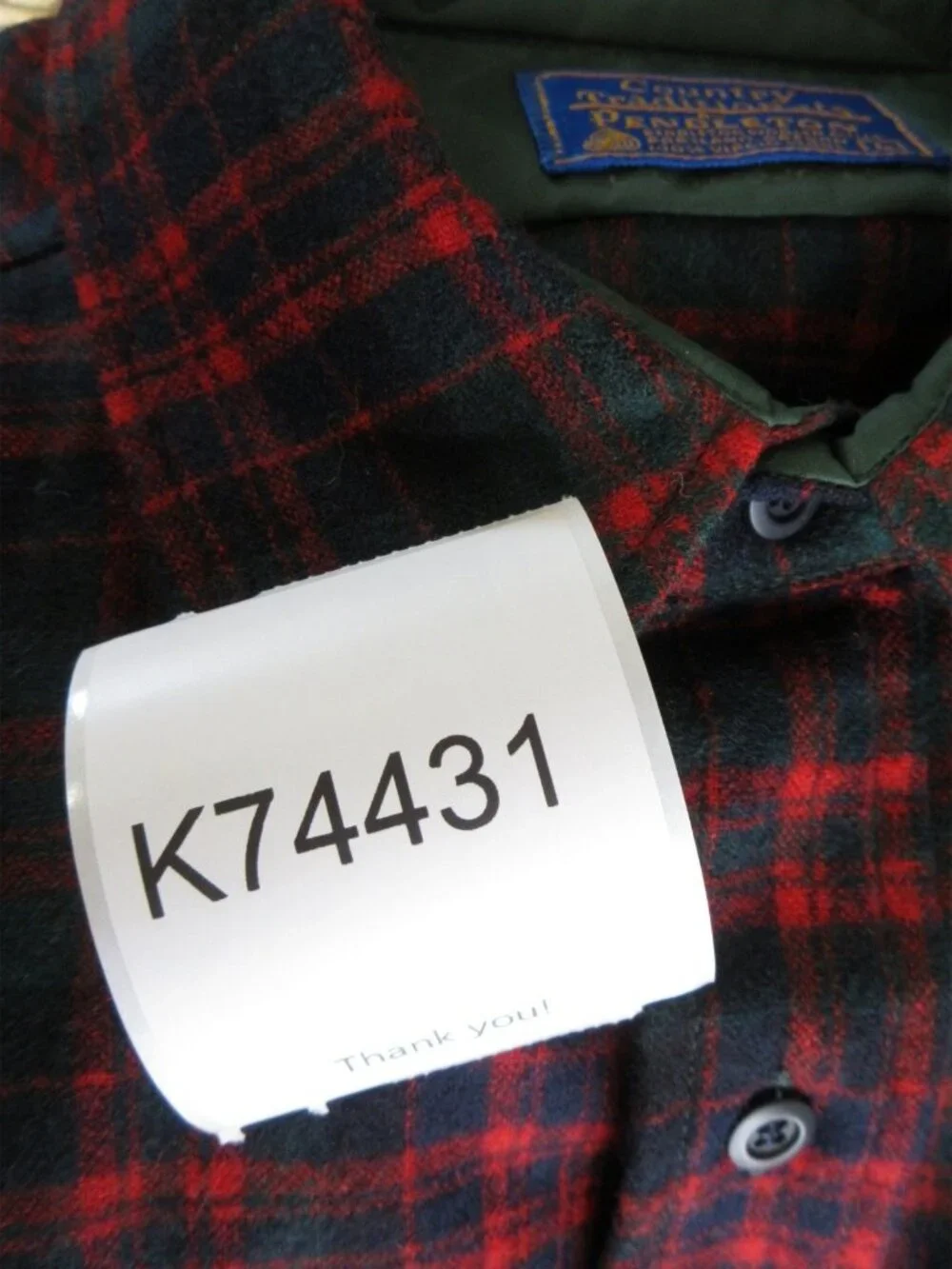 VINTAGE Pendleton Shirt Mes Large Country Traditionals Wool Plaid 80s